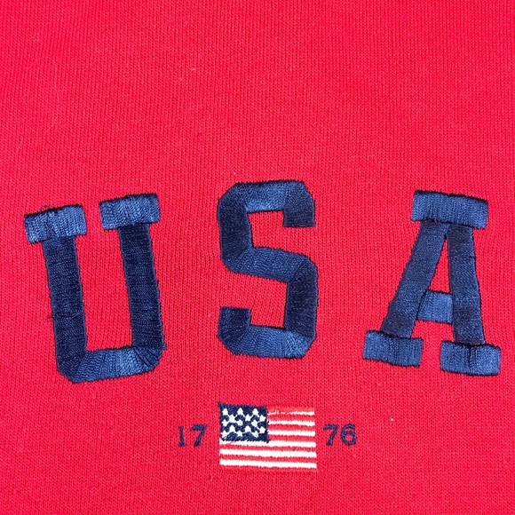 A|S Sports 1776 American Flag United State Of America 90s Vintage USA Sweater XL - Picture 4 of 6